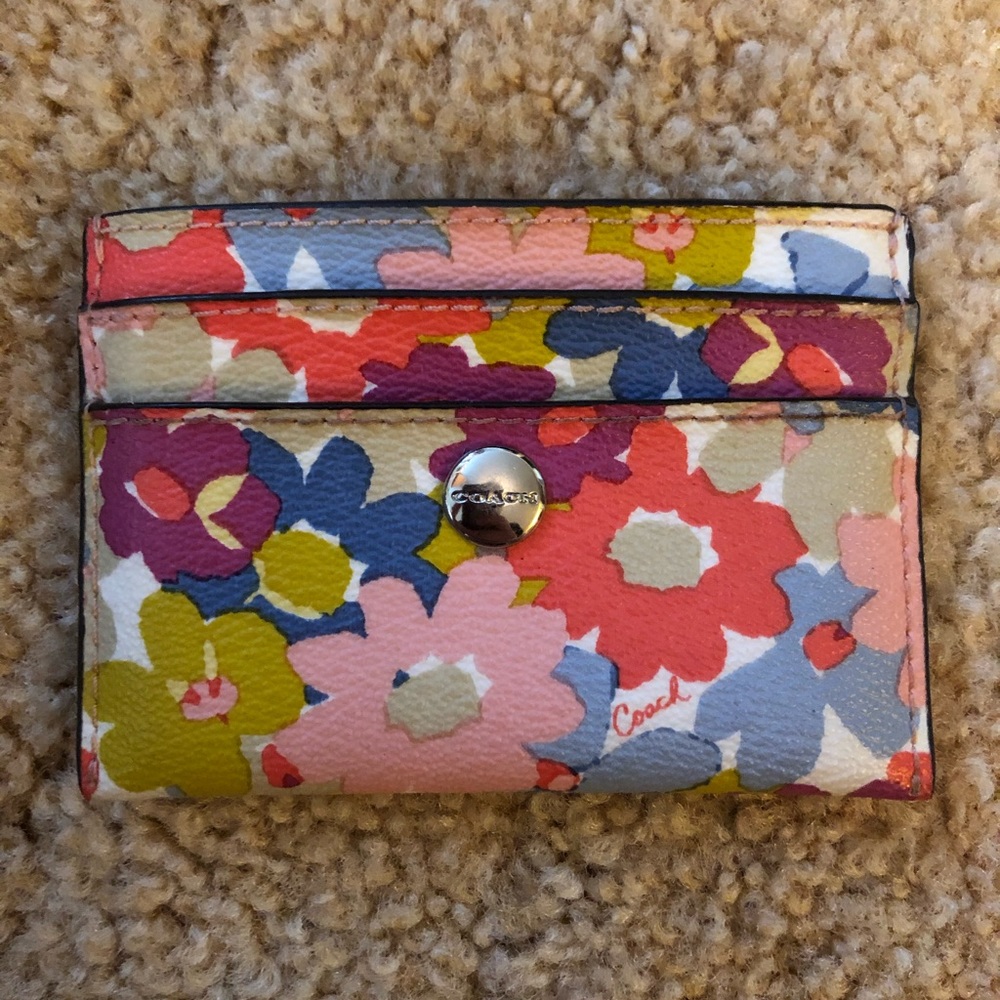 SOLD Coach Floral Card Case